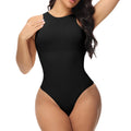 Womens Shapewear Bodysuit, Crew Neck High Compression Seamless Tight Fit Tummy Control Comfortable Jumpsuit Black XL